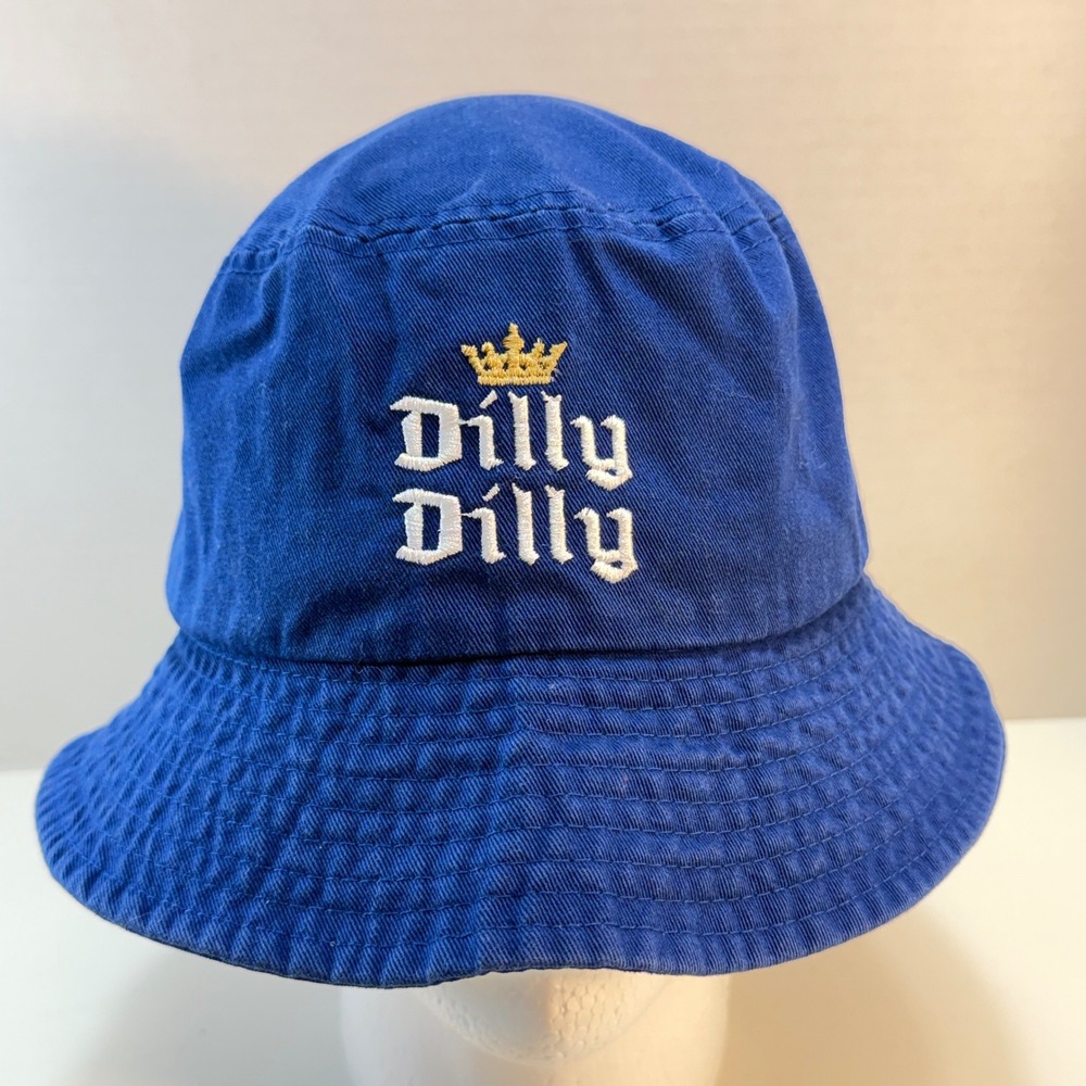 Sportsman Bucket Hat Blue Bud Light Dilly Dilly Embroidered Cotton Hat